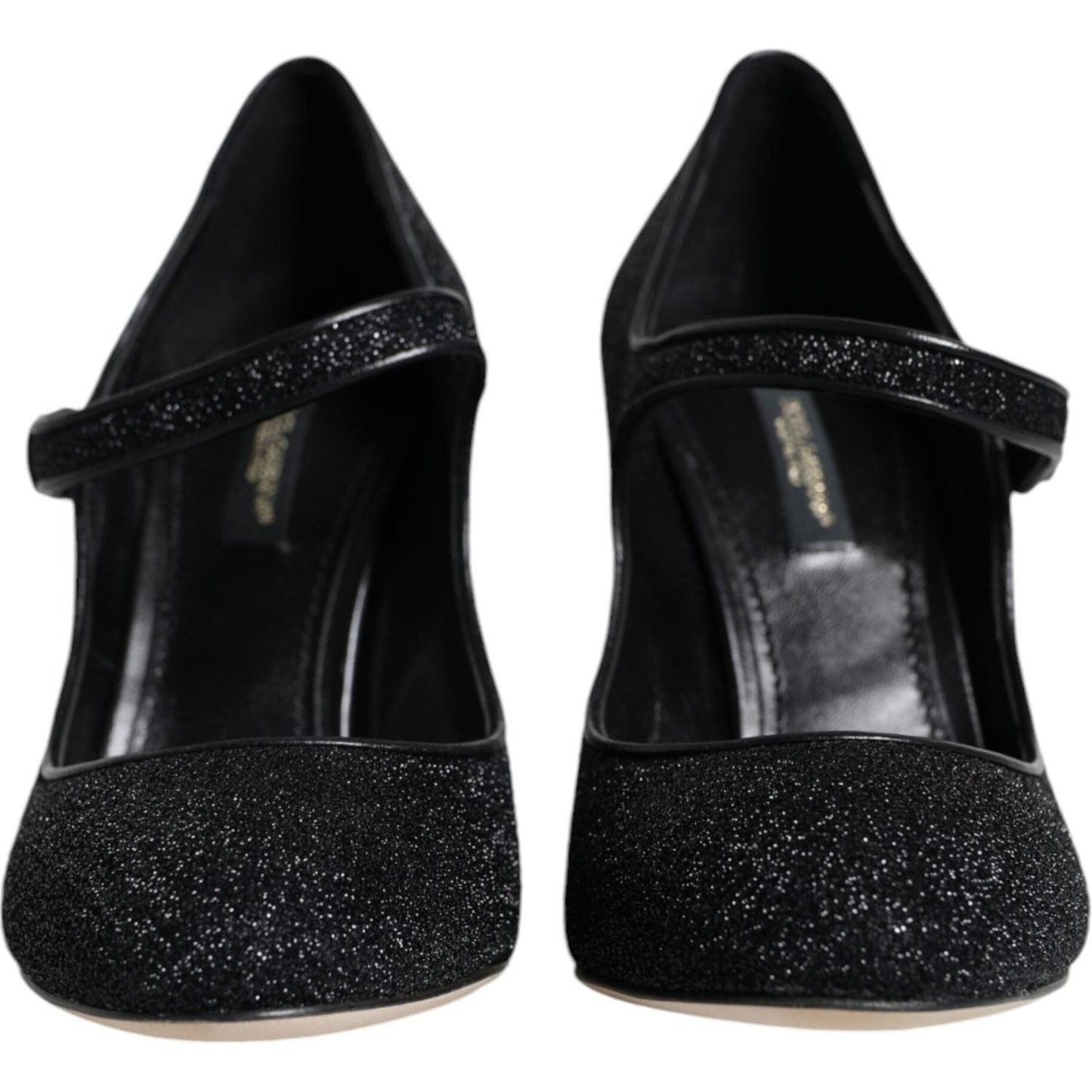 Dolce & Gabbana Black Suede Mary Jane Heel Sandals Shoes Dolce & Gabbana Black