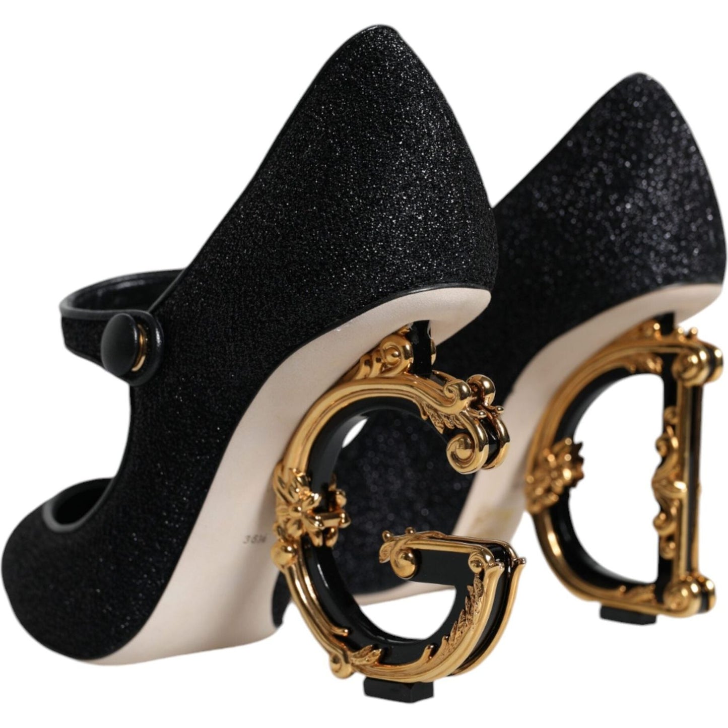 Dolce & Gabbana Black Suede Mary Jane Heel Sandals Shoes Dolce & Gabbana Rosy Brown