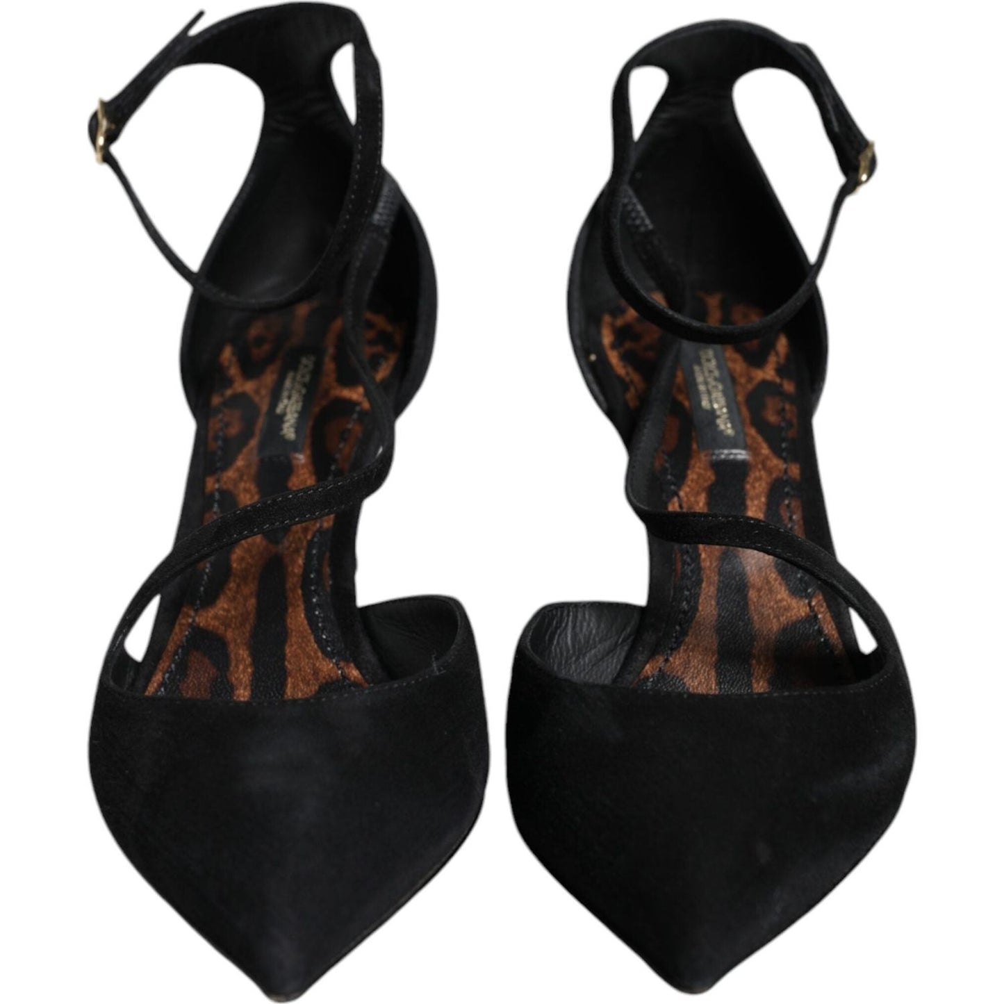 Dolce & Gabbana Black Suede Ankle Strap Heels Pumps Shoes Dolce & Gabbana Black