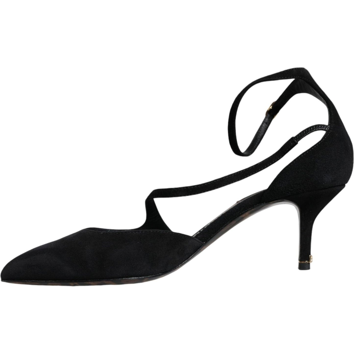 Dolce & Gabbana Black Suede Ankle Strap Heels Pumps Shoes Dolce & Gabbana Black