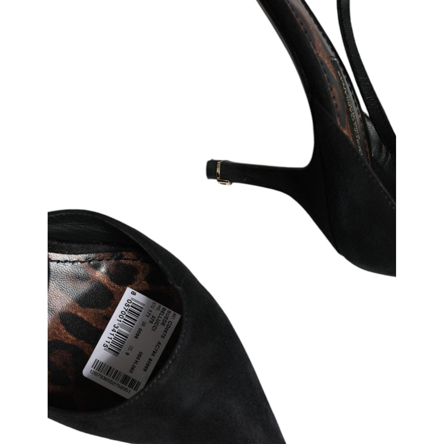 Dolce & Gabbana Black Suede Ankle Strap Heels Pumps Shoes Dolce & Gabbana Black