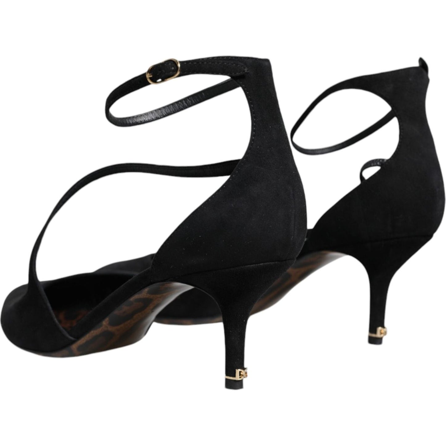 Dolce & Gabbana Black Suede Ankle Strap Heels Pumps Shoes Dolce & Gabbana Black