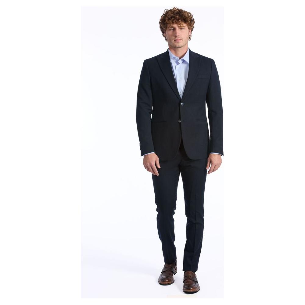 Baldinini Trend Blue Wool Men Suit Baldinini Trend Dark Slate Gray