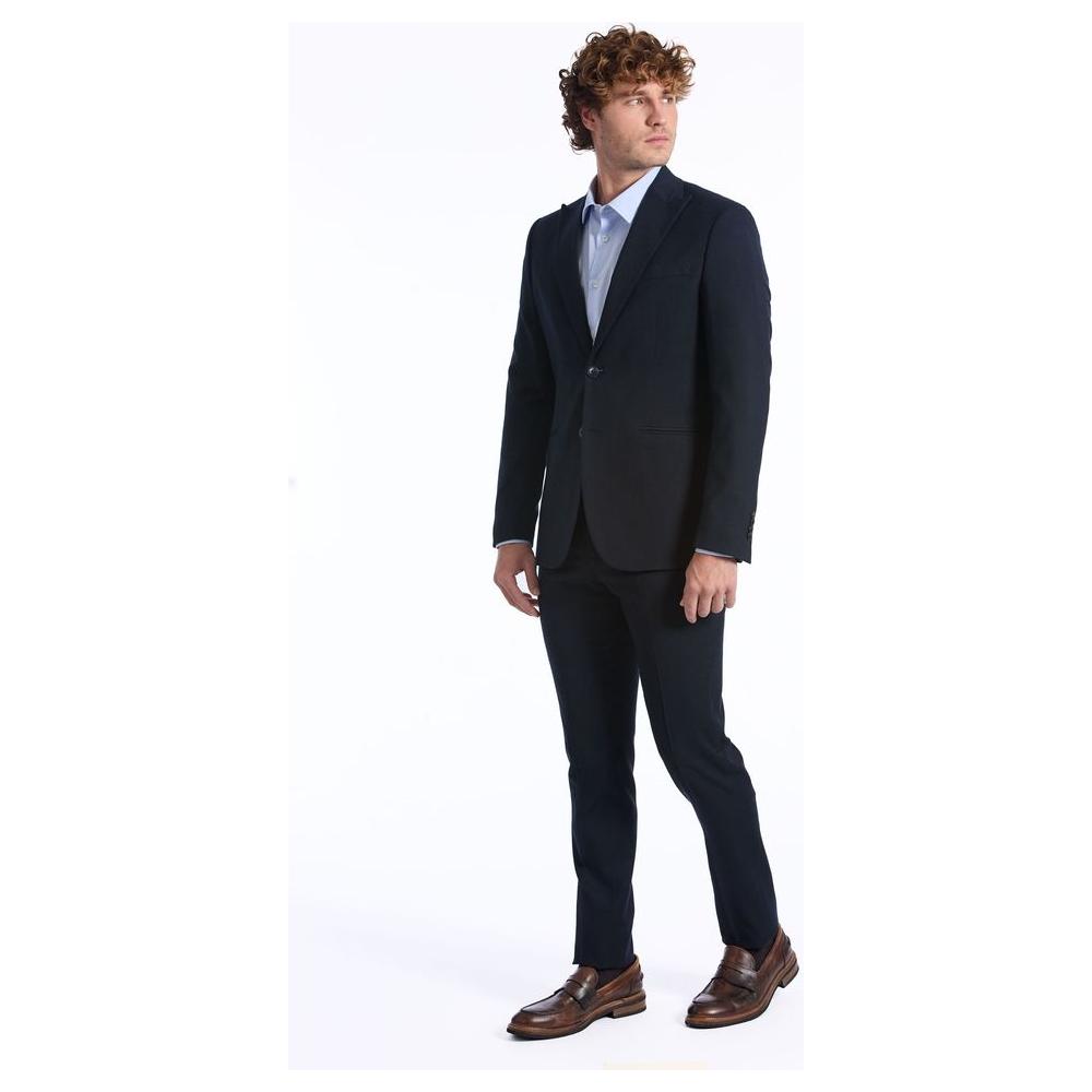 Baldinini Trend Blue Wool Men Suit Baldinini Trend Dark Slate Gray