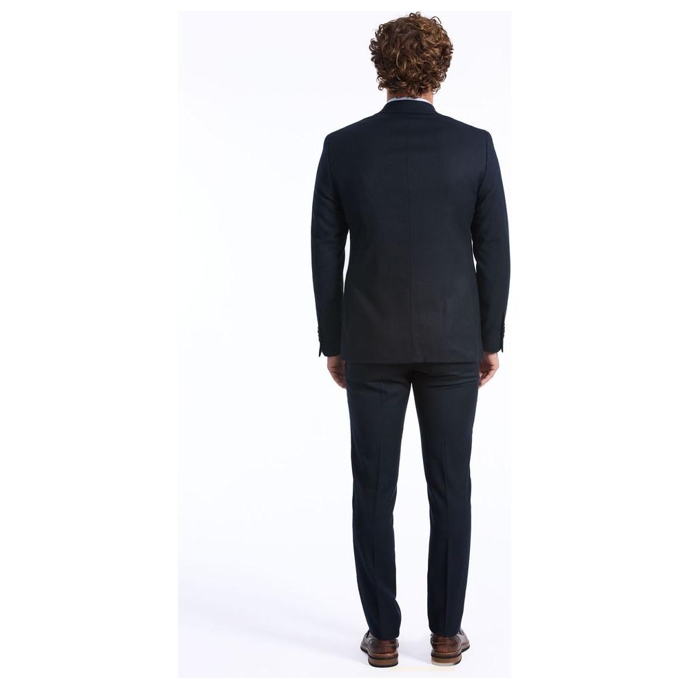 Baldinini Trend Blue Wool Men Suit Baldinini Trend Dark Slate Gray