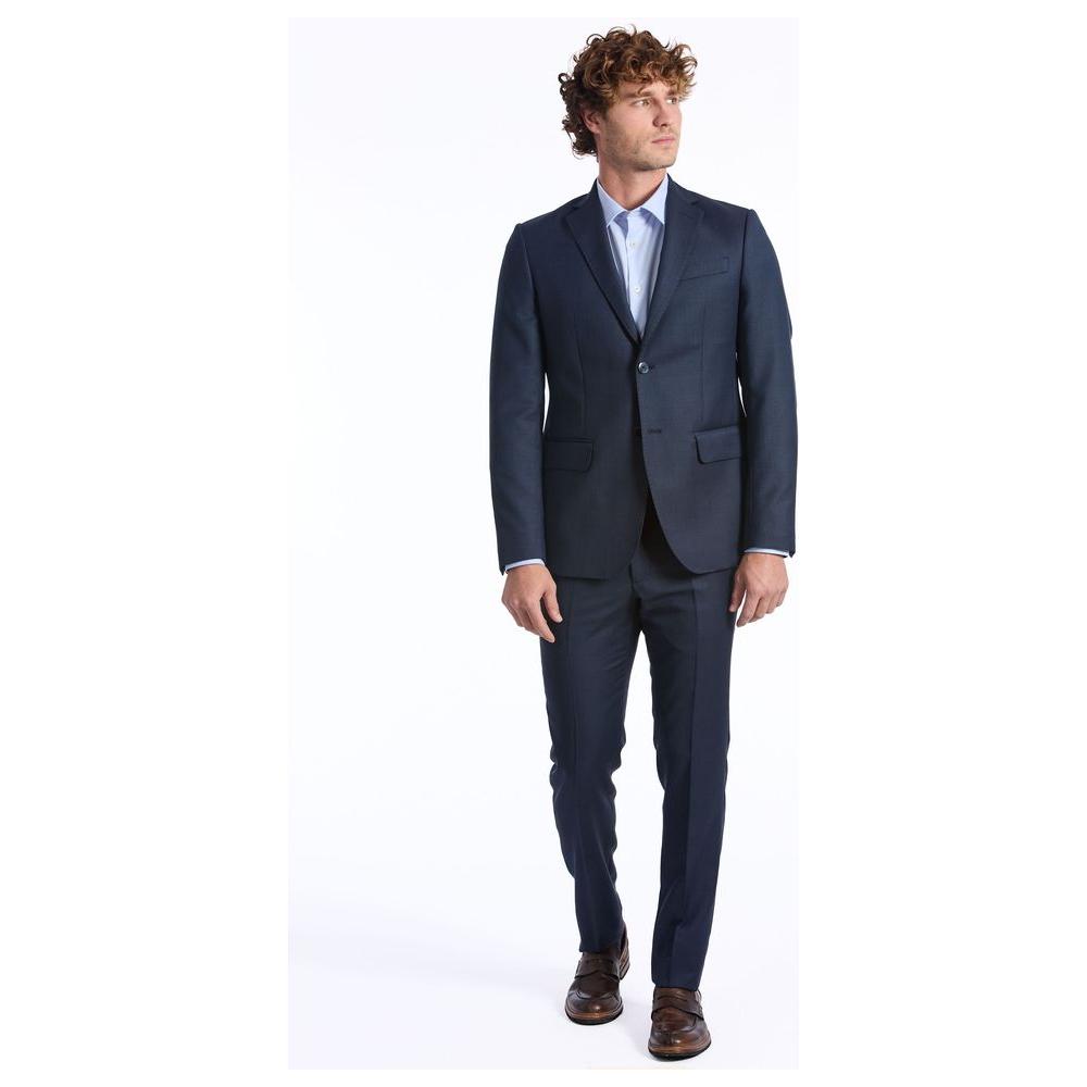 Baldinini Trend Blue Wool Men Suit Baldinini Trend Dark Slate Gray