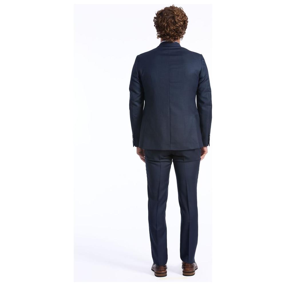 Baldinini Trend Blue Wool Men Suit Baldinini Trend Dark Slate Gray