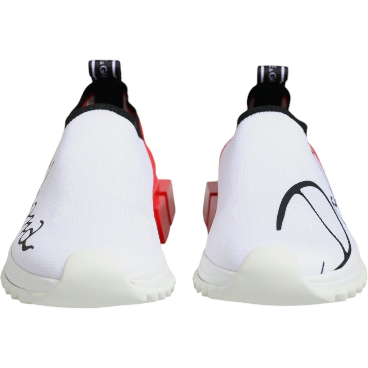 Dolce & Gabbana White Red Low Top Sorrento Men Sneakers Shoes Dolce & Gabbana Light Gray