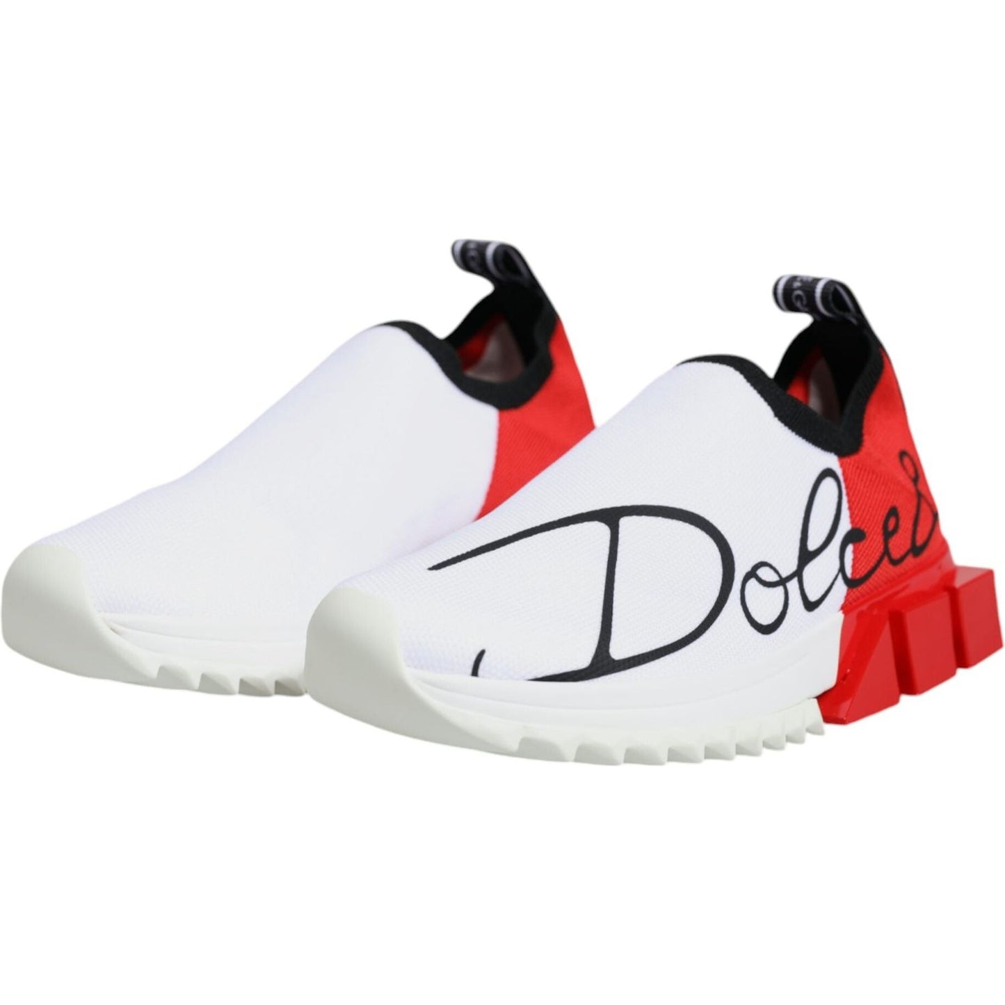 Dolce & Gabbana White Red Low Top Sorrento Men Sneakers Shoes Dolce & Gabbana Lavender