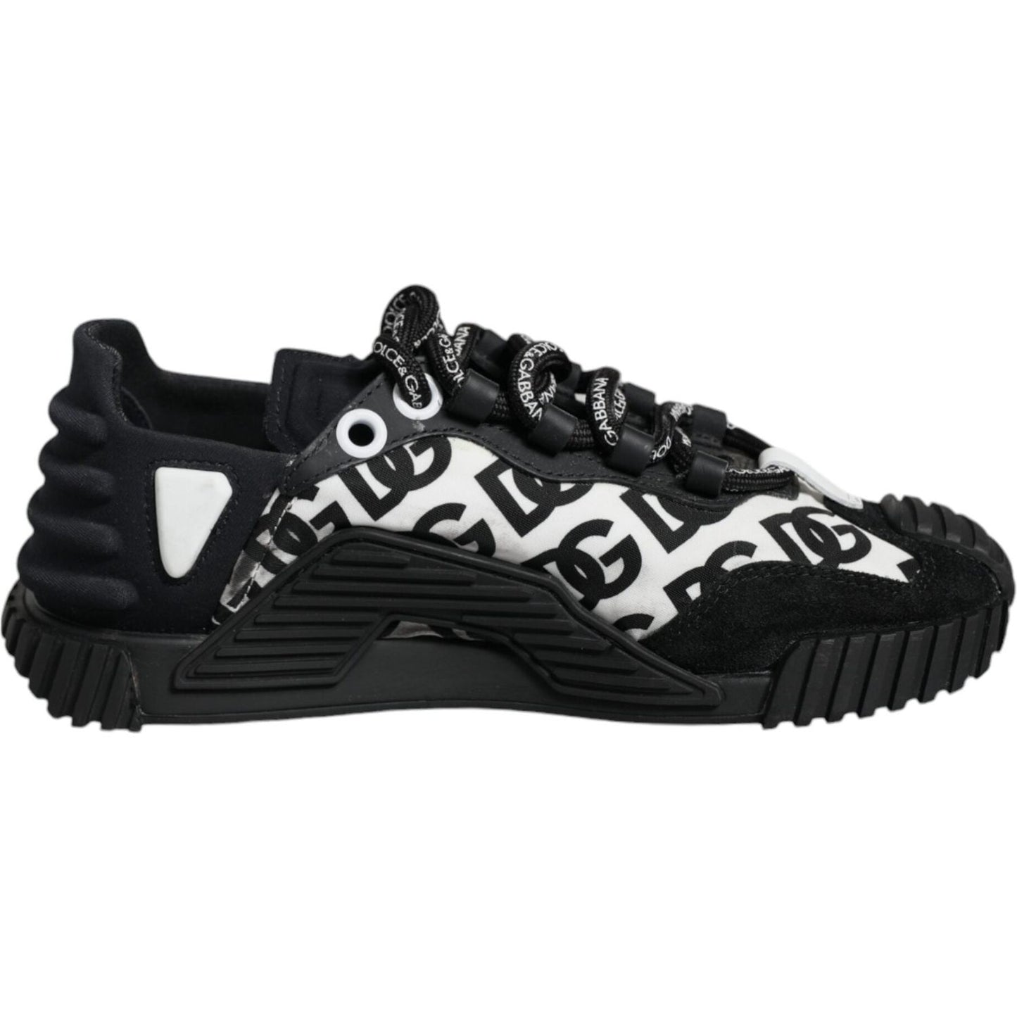 Dolce & Gabbana Black Logo Lace Up Low Top NS1 Sneakers Shoes Dolce & Gabbana Black
