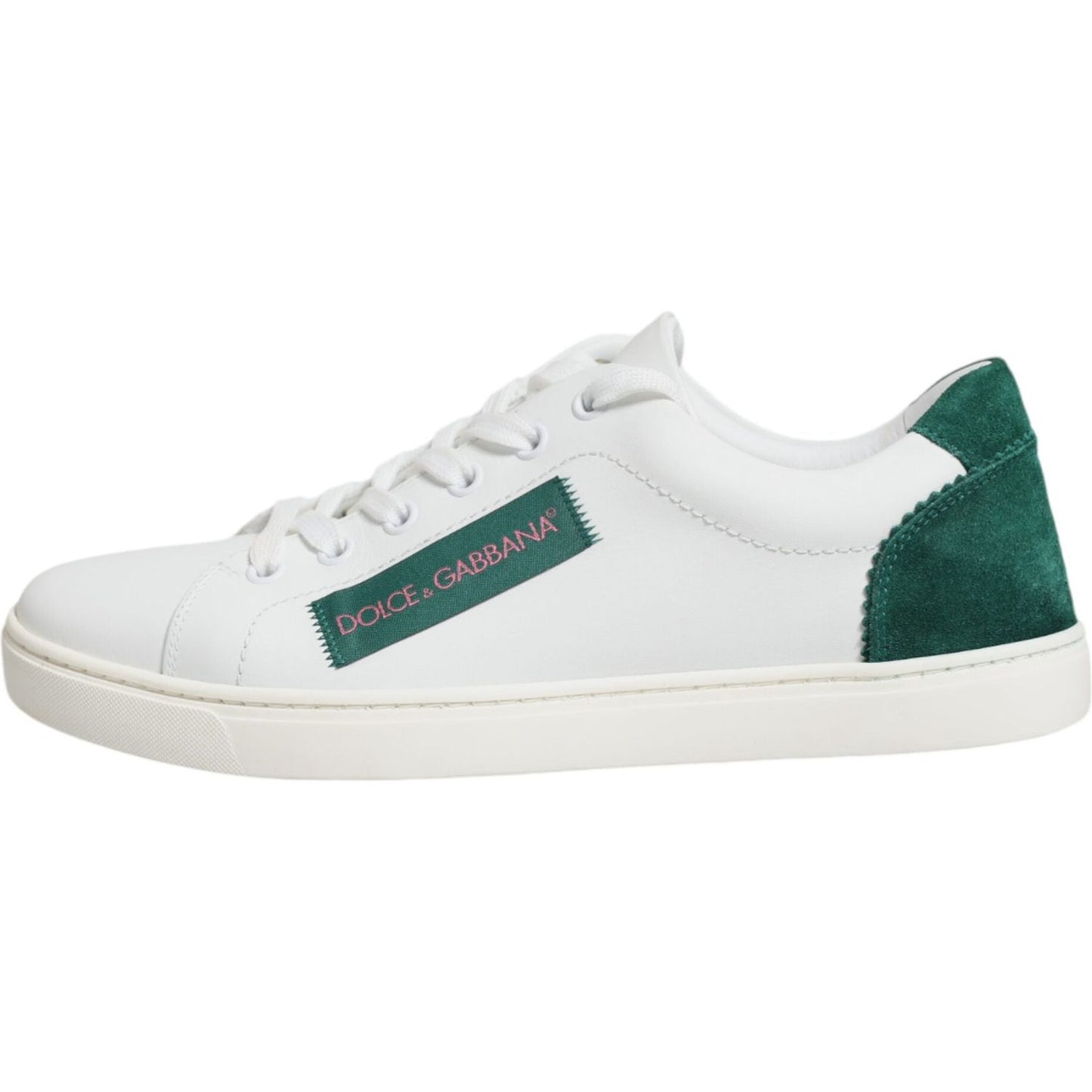 Dolce & Gabbana White London Calf Leather Sneakers Shoes Dolce & Gabbana Light Gray