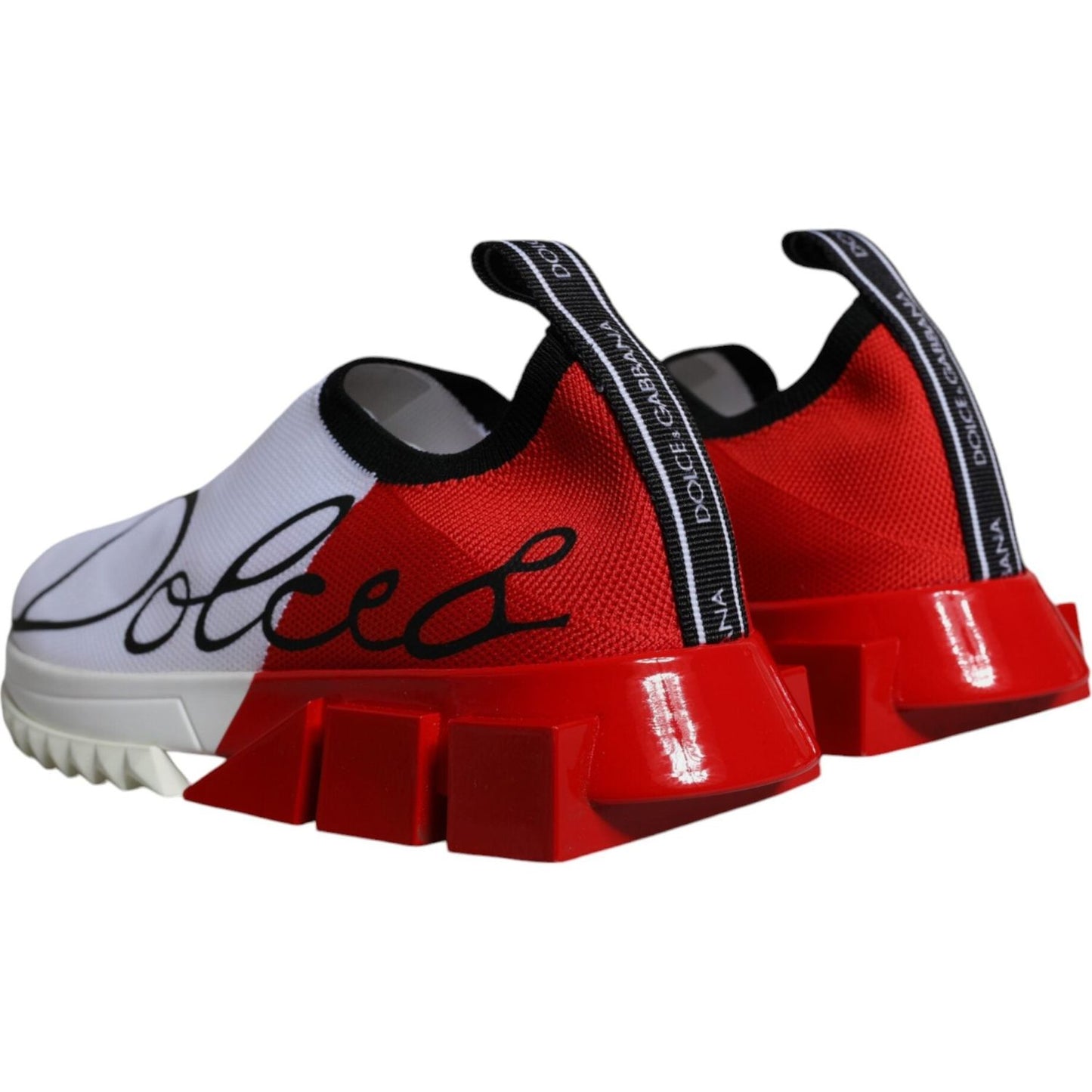 Dolce & Gabbana White Red Low Top Sorrento Men Sneakers Shoes Dolce & Gabbana Dark Red