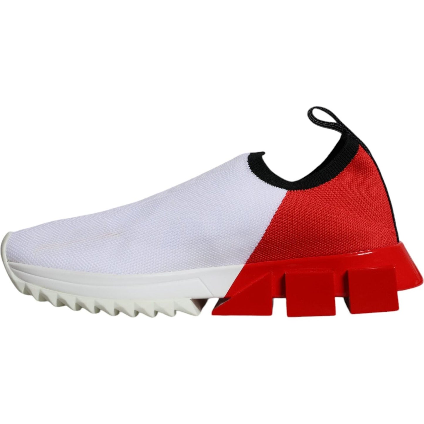 Dolce & Gabbana White Red Low Top Sorrento Men Sneakers Shoes Dolce & Gabbana Light Gray