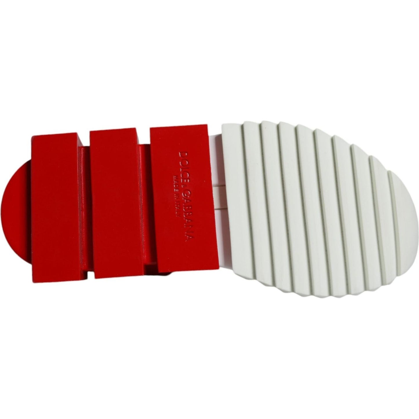 Dolce & Gabbana White Red Low Top Sorrento Men Sneakers Shoes Dolce & Gabbana Light Gray