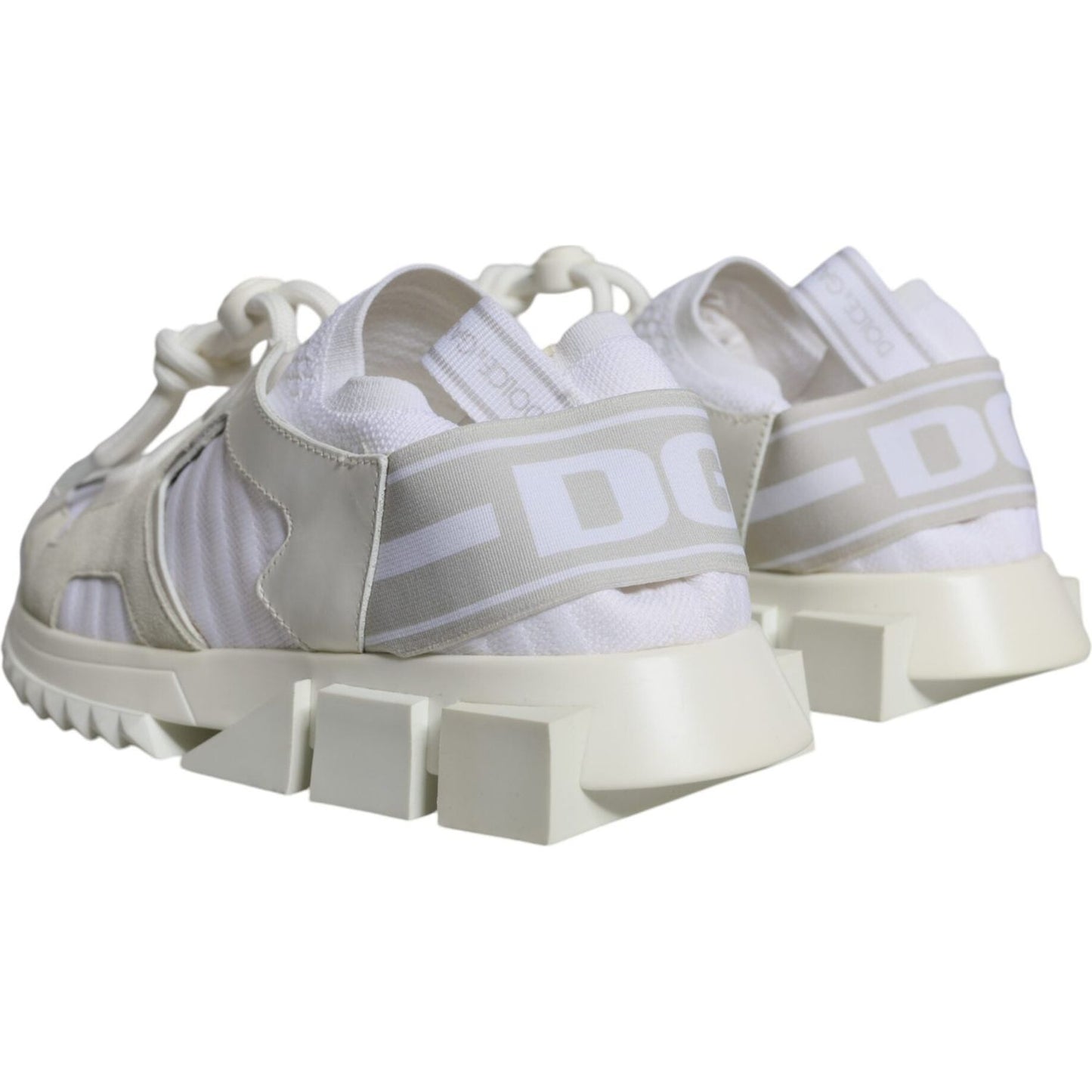 Dolce & Gabbana White Mesh Sorrento Trekking Sneakers Shoes Dolce & Gabbana Gray