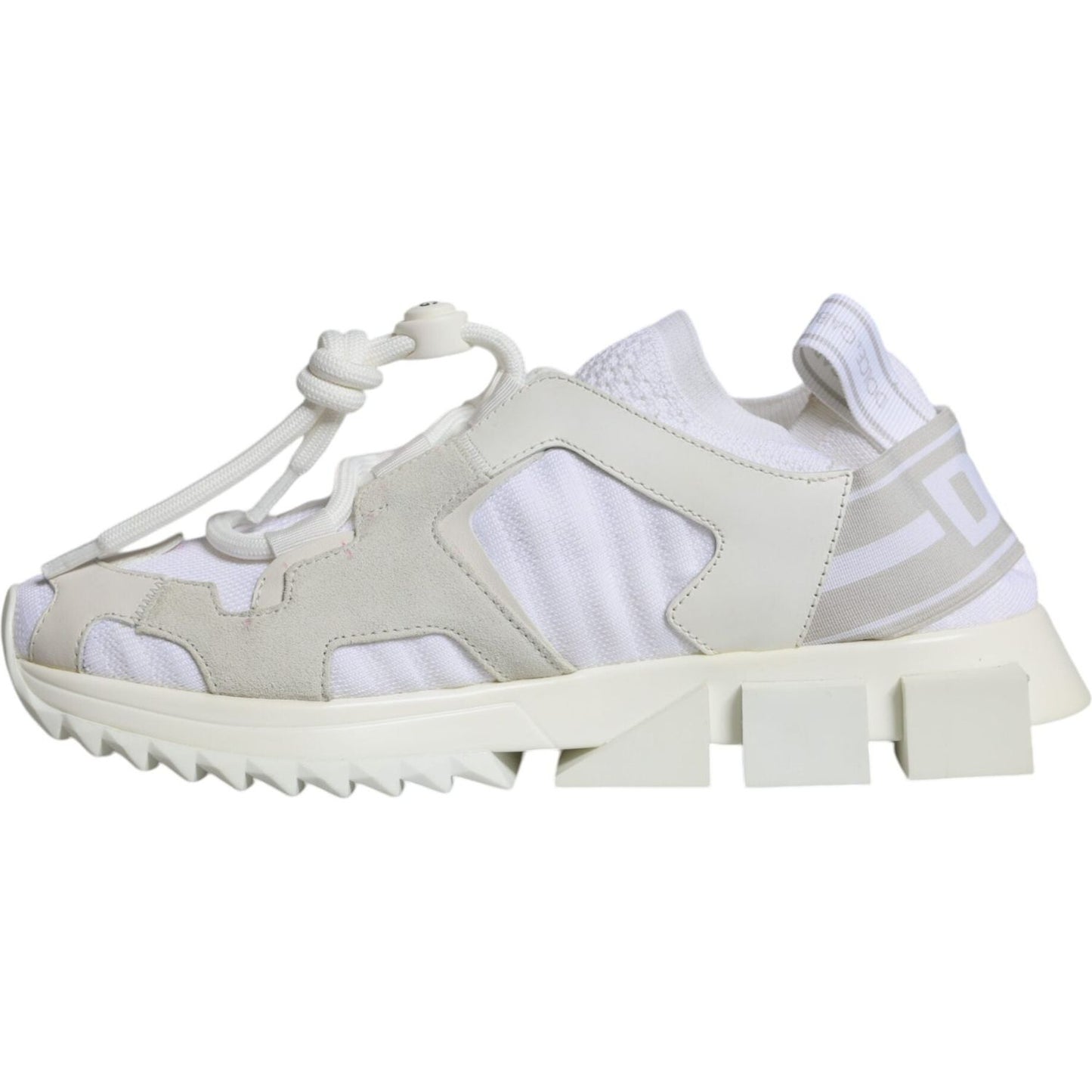 Dolce & Gabbana White Mesh Sorrento Trekking Sneakers Shoes Dolce & Gabbana Light Gray