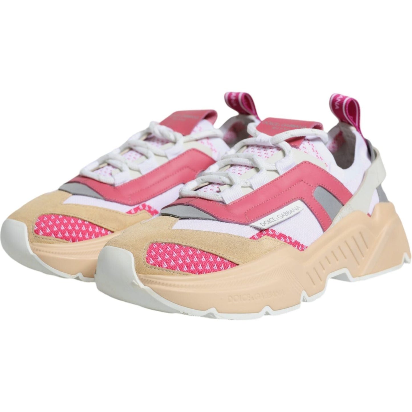 Dolce & Gabbana Multicolor Leather Daymaster Sneakers Shoes Dolce & Gabbana Gray