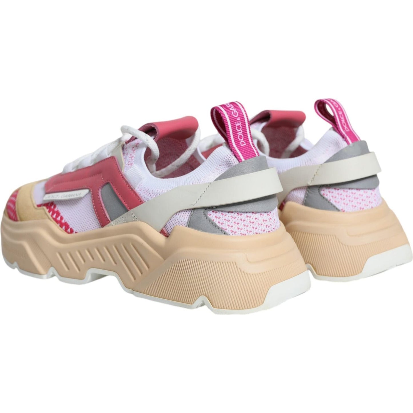 Dolce & Gabbana Multicolor Leather Daymaster Sneakers Shoes Dolce & Gabbana Gray