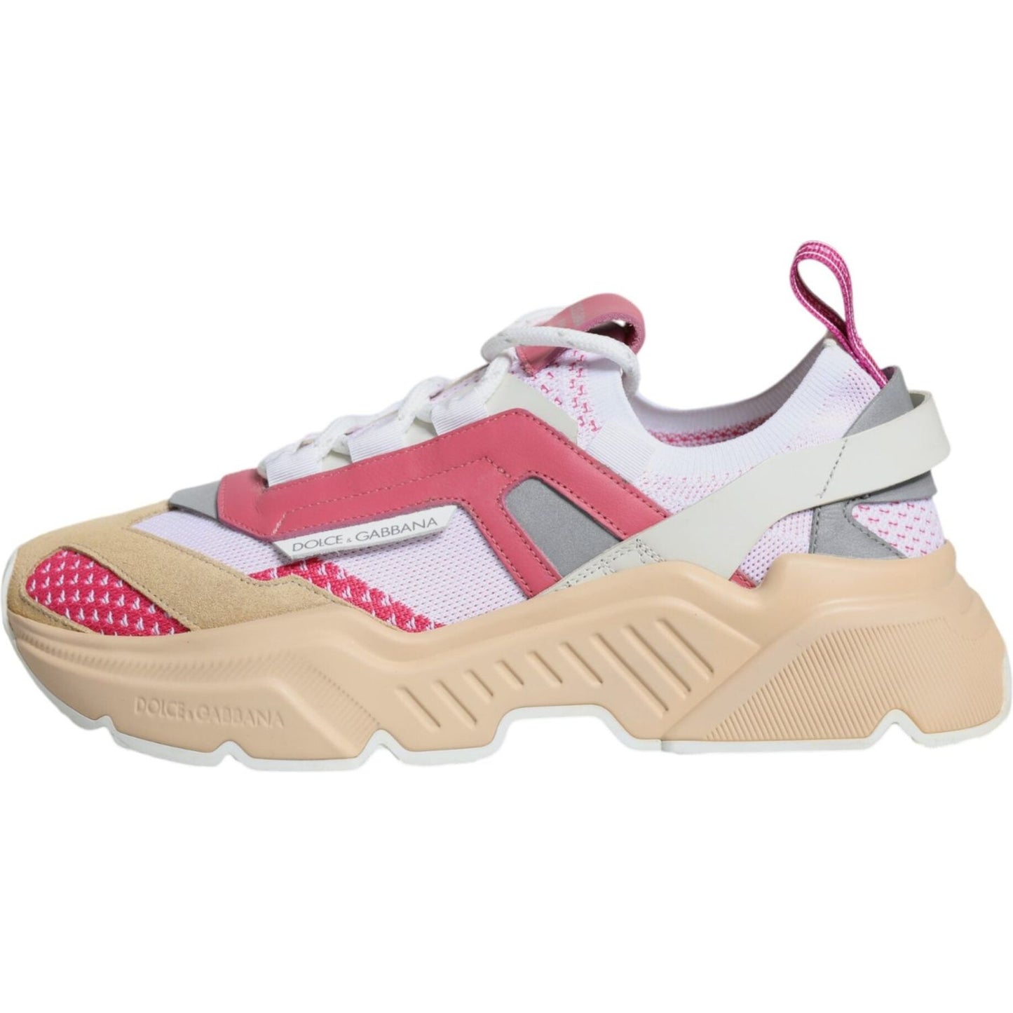 Dolce & Gabbana Multicolor Leather Daymaster Sneakers Shoes Dolce & Gabbana Gray