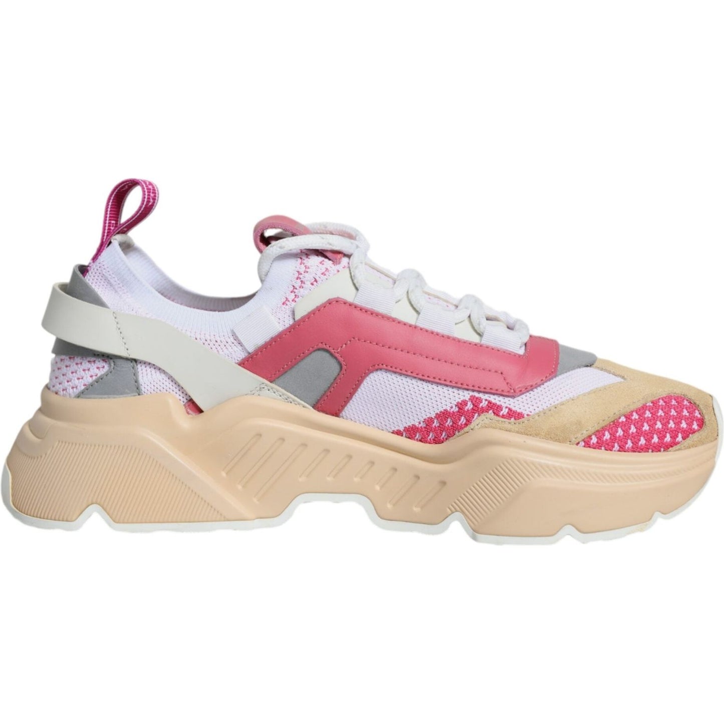 Dolce & Gabbana Multicolor Leather Daymaster Sneakers Shoes Dolce & Gabbana Gray