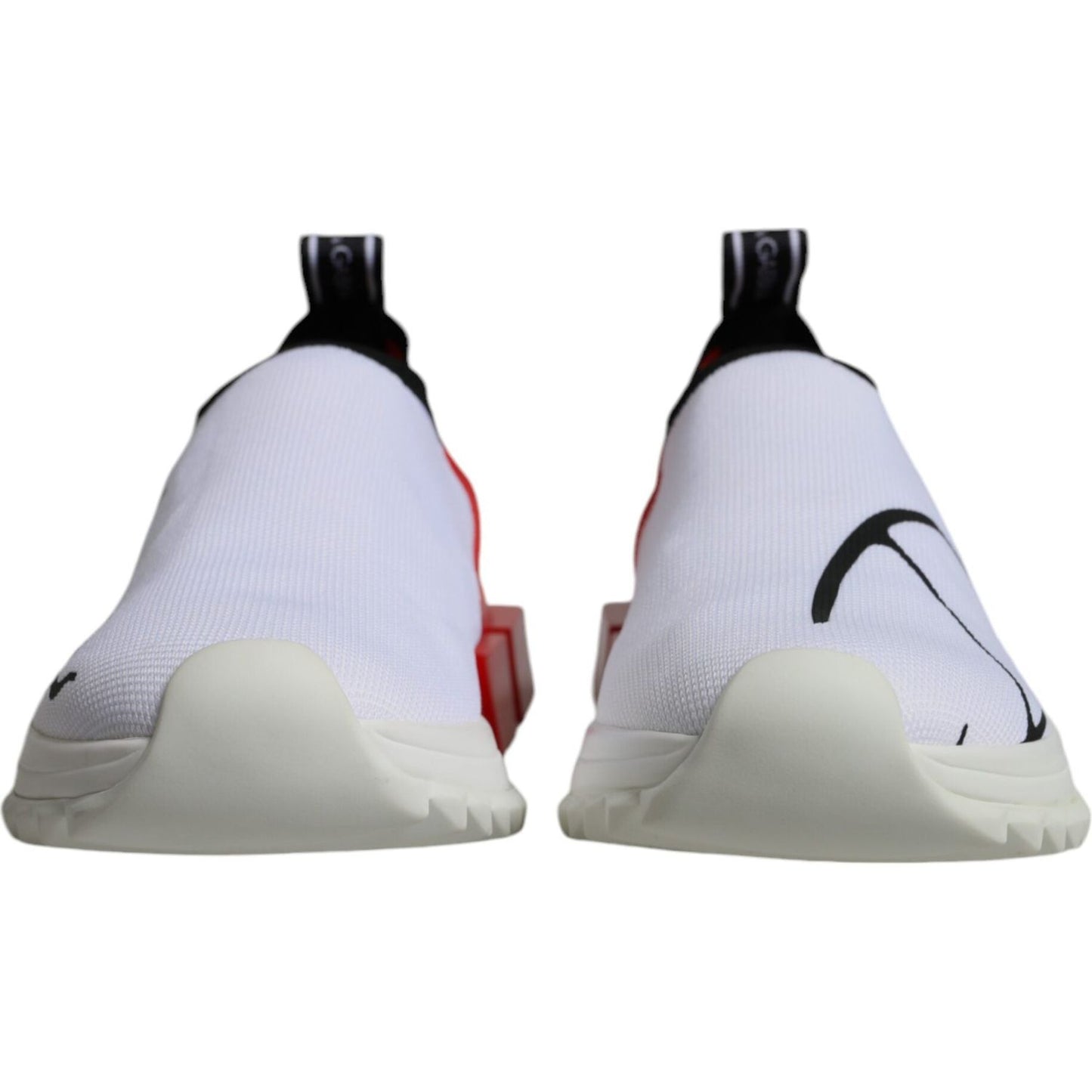 Dolce & Gabbana White Red Low Top Sorrento Men Sneakers Shoes Dolce & Gabbana Gray