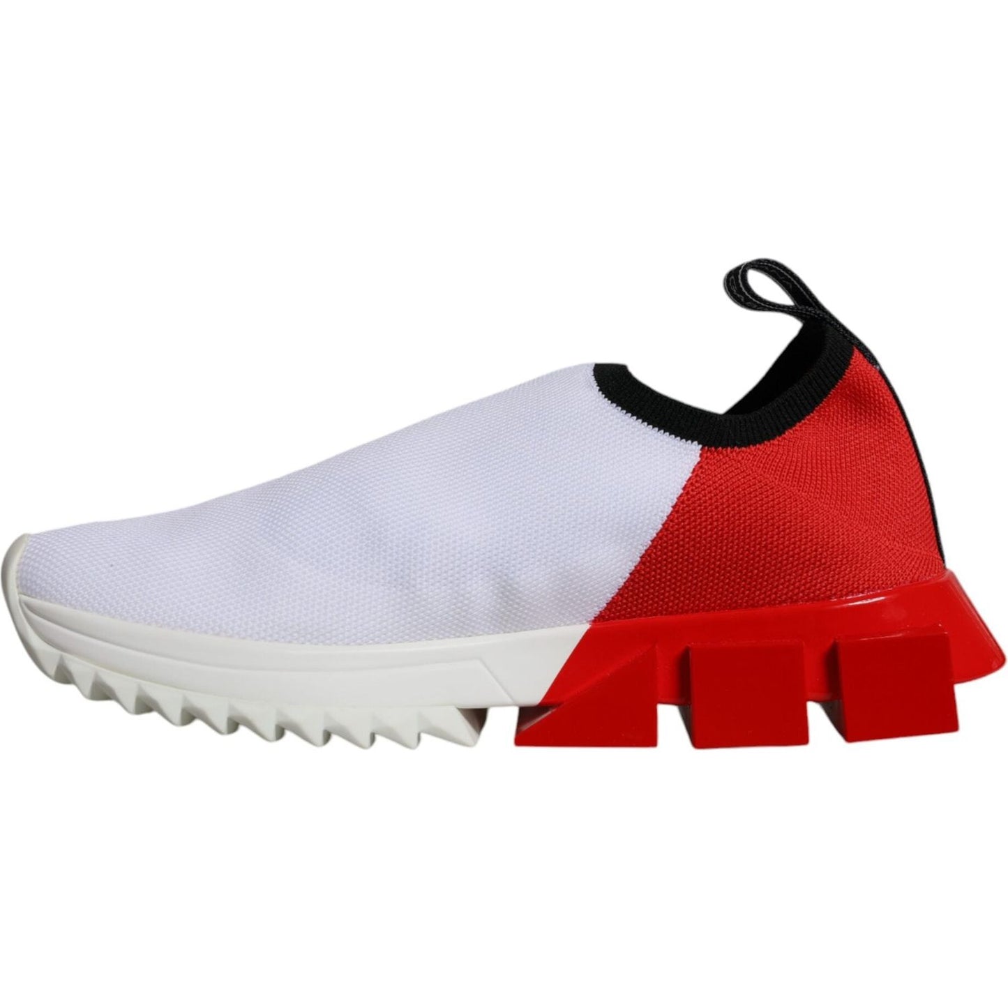 Dolce & Gabbana White Red Low Top Sorrento Men Sneakers Shoes Dolce & Gabbana Light Gray