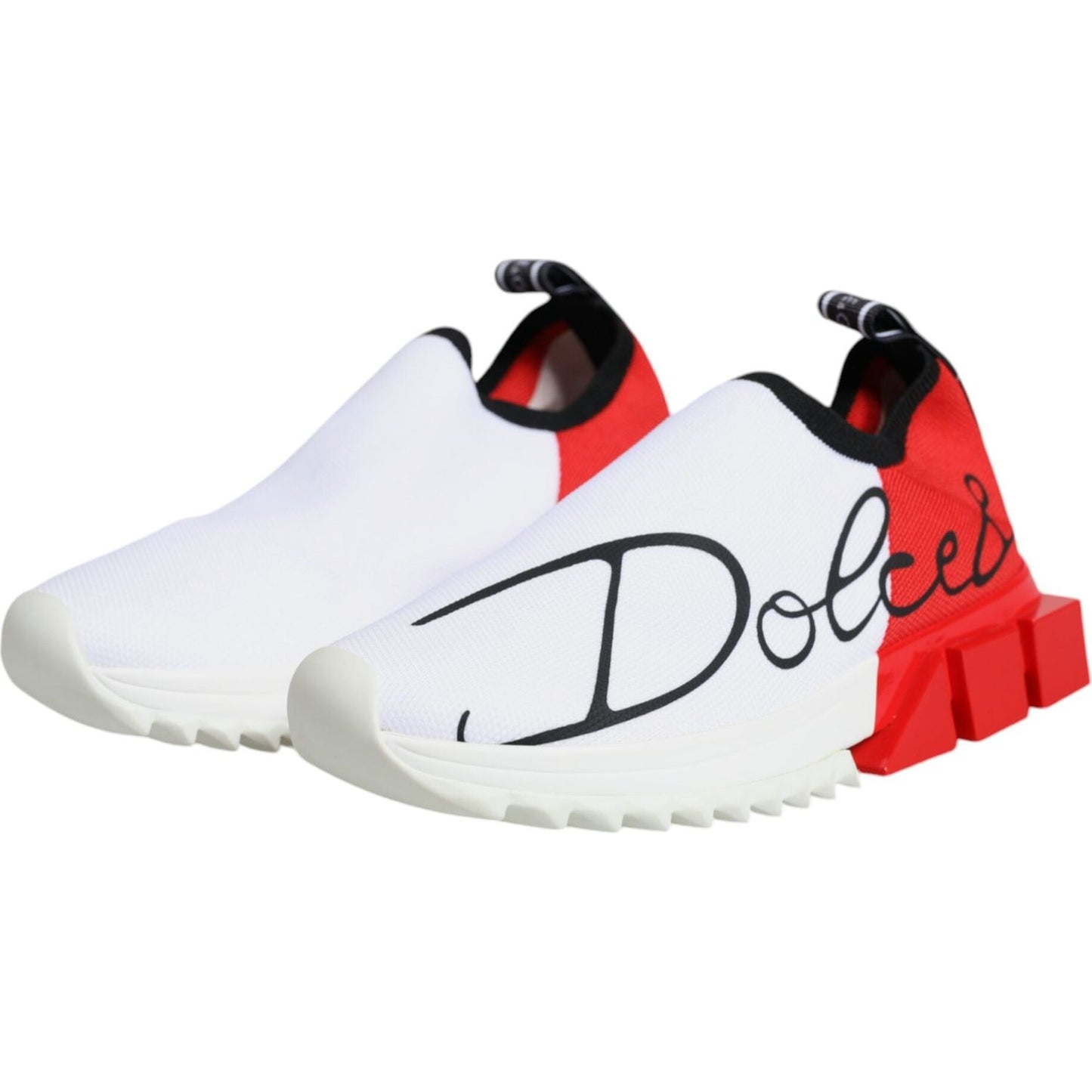 Dolce & Gabbana White Red Low Top Sorrento Men Sneakers Shoes Dolce & Gabbana Lavender
