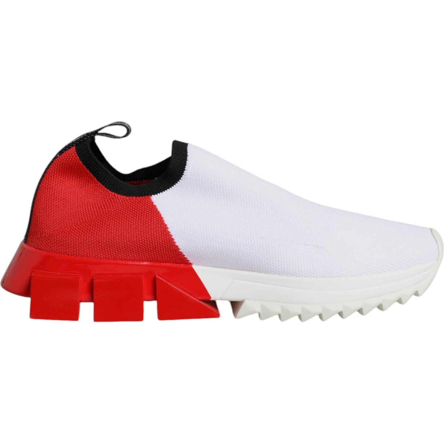 Dolce & Gabbana White Red Low Top Sorrento Men Sneakers Shoes Dolce & Gabbana Firebrick