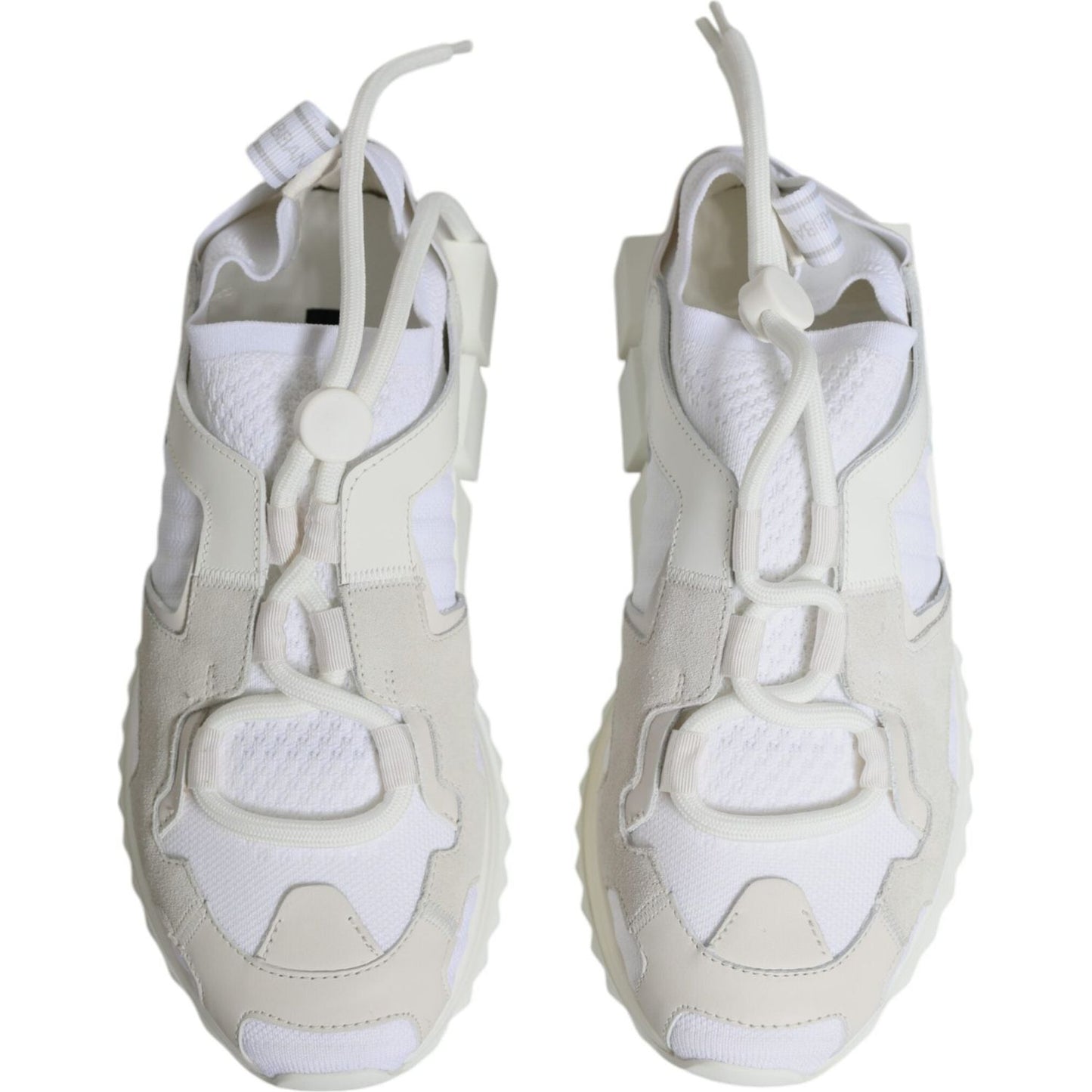 Dolce & Gabbana White Mesh Sorrento Trekking Sneakers Shoes Dolce & Gabbana Gray