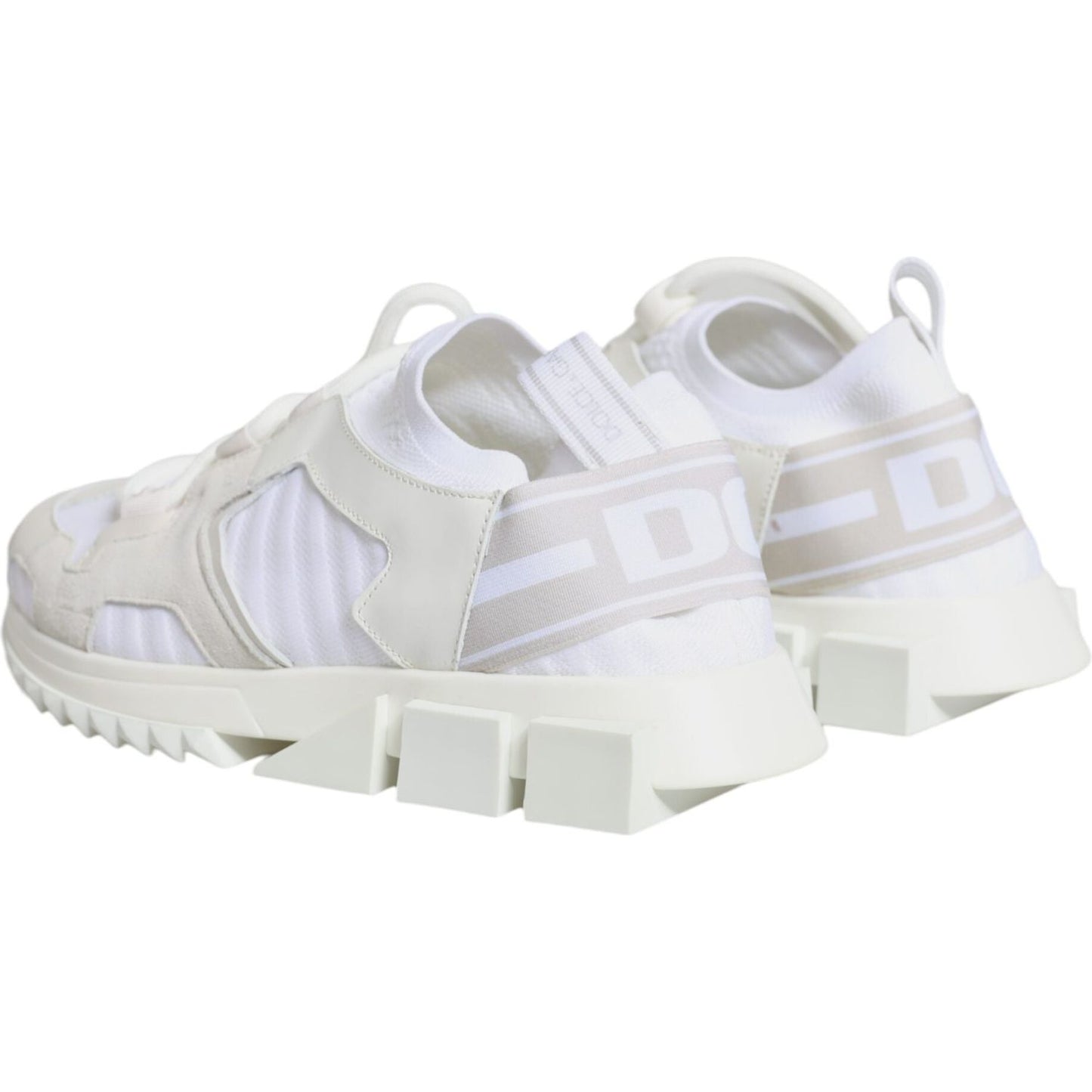 Dolce & Gabbana White Mesh Sorrento Trekking Sneakers Shoes Dolce & Gabbana Light Gray