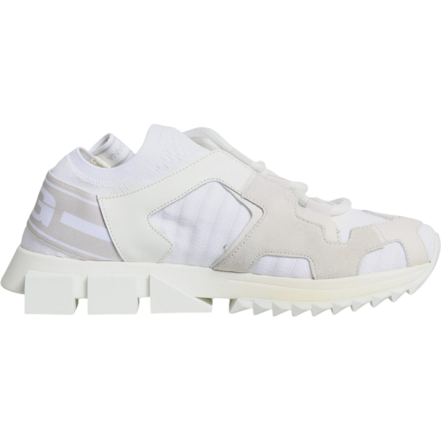 Dolce & Gabbana White Mesh Sorrento Trekking Sneakers Shoes Dolce & Gabbana Light Gray