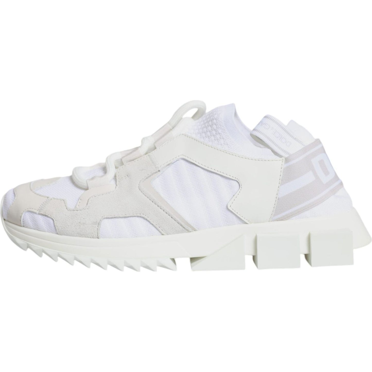 Dolce & Gabbana White Mesh Sorrento Trekking Sneakers Shoes Dolce & Gabbana Light Gray