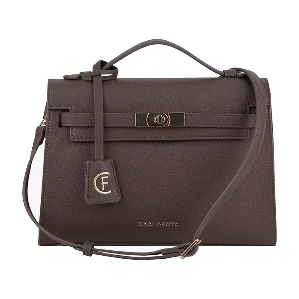 CRISTINAEFFE Gray Artificial Leather Women Crossbody Bag CRISTINAEFFE Dark Slate Gray
