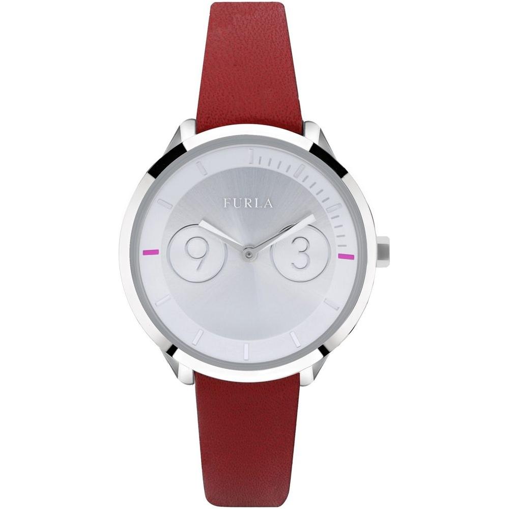 Furla Red Leather Watch Furla Light Gray