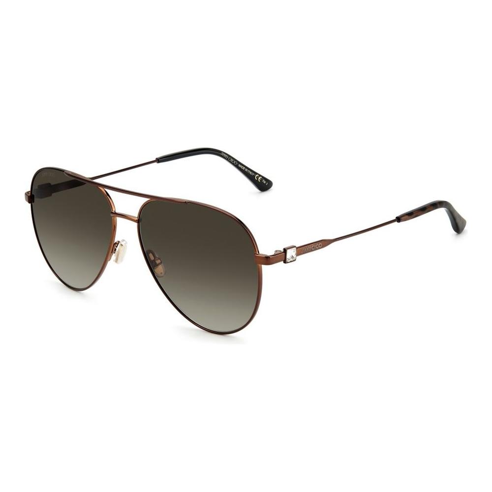 Jimmy Choo Brown Metal Sunglasses Jimmy Choo Dark Olive Green