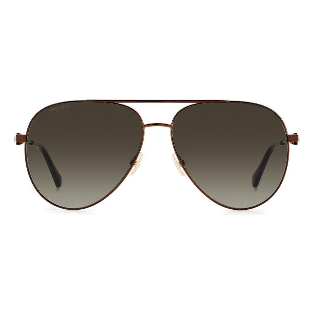 Jimmy Choo Brown Metal Sunglasses Jimmy Choo Dark Olive Green