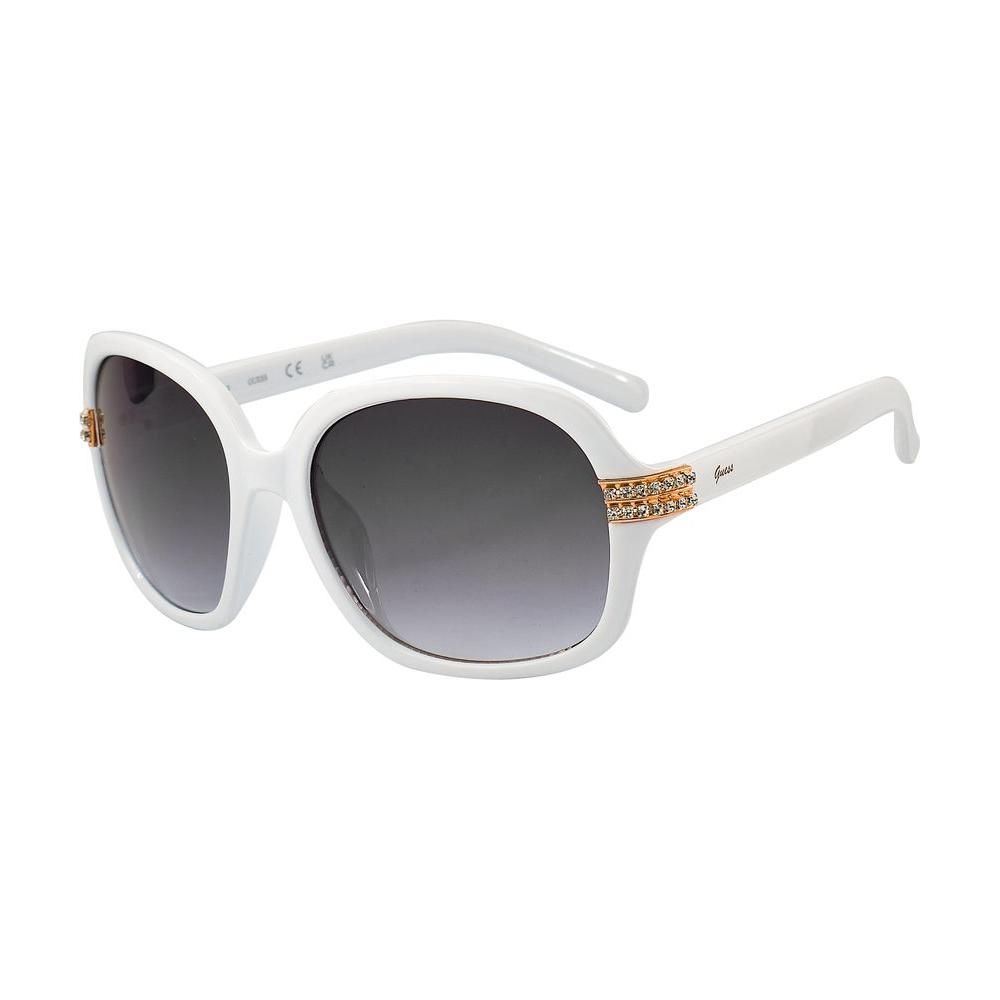 Guess White Resin Sunglasses Guess Light Gray