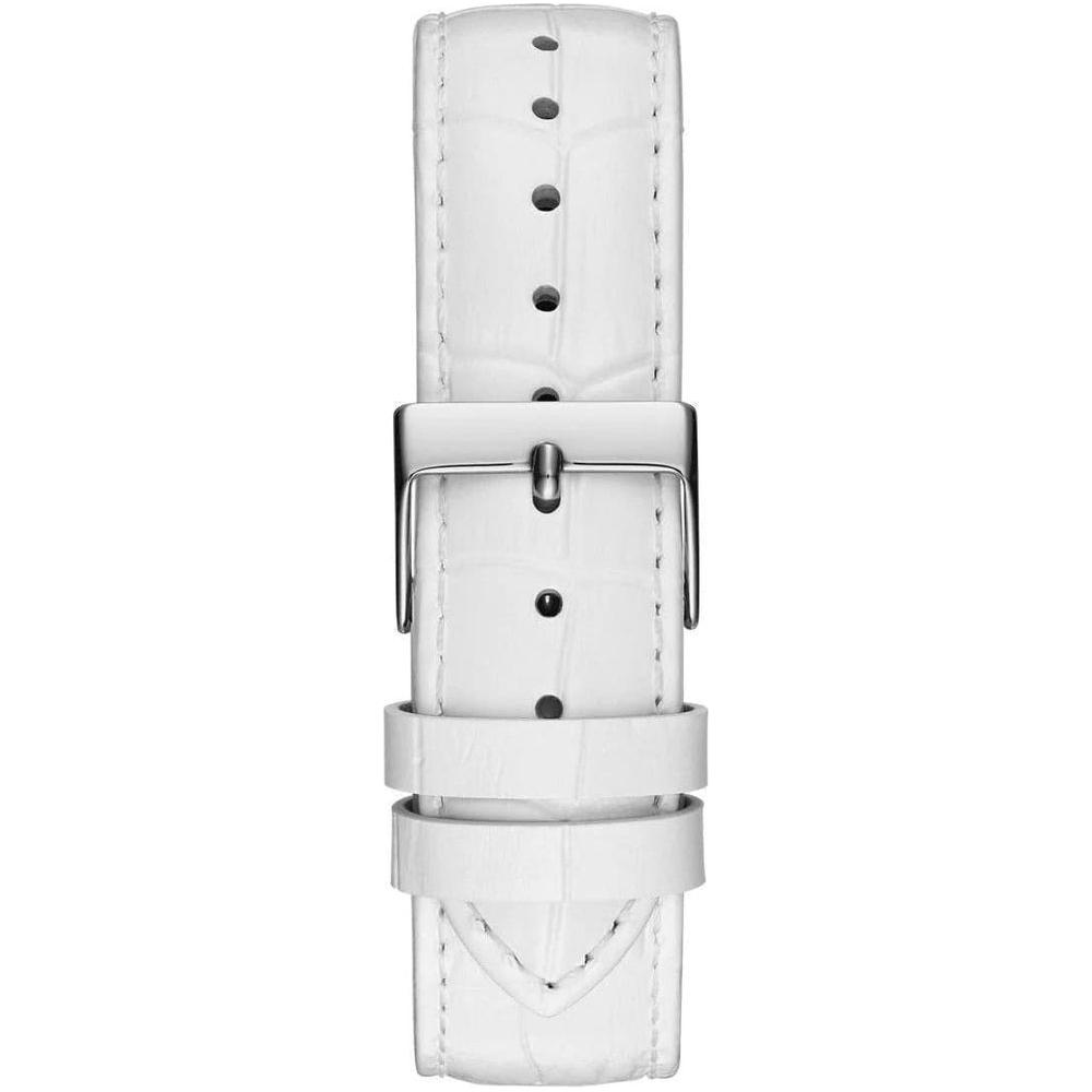 Guess White Leather Watch Guess Light Gray