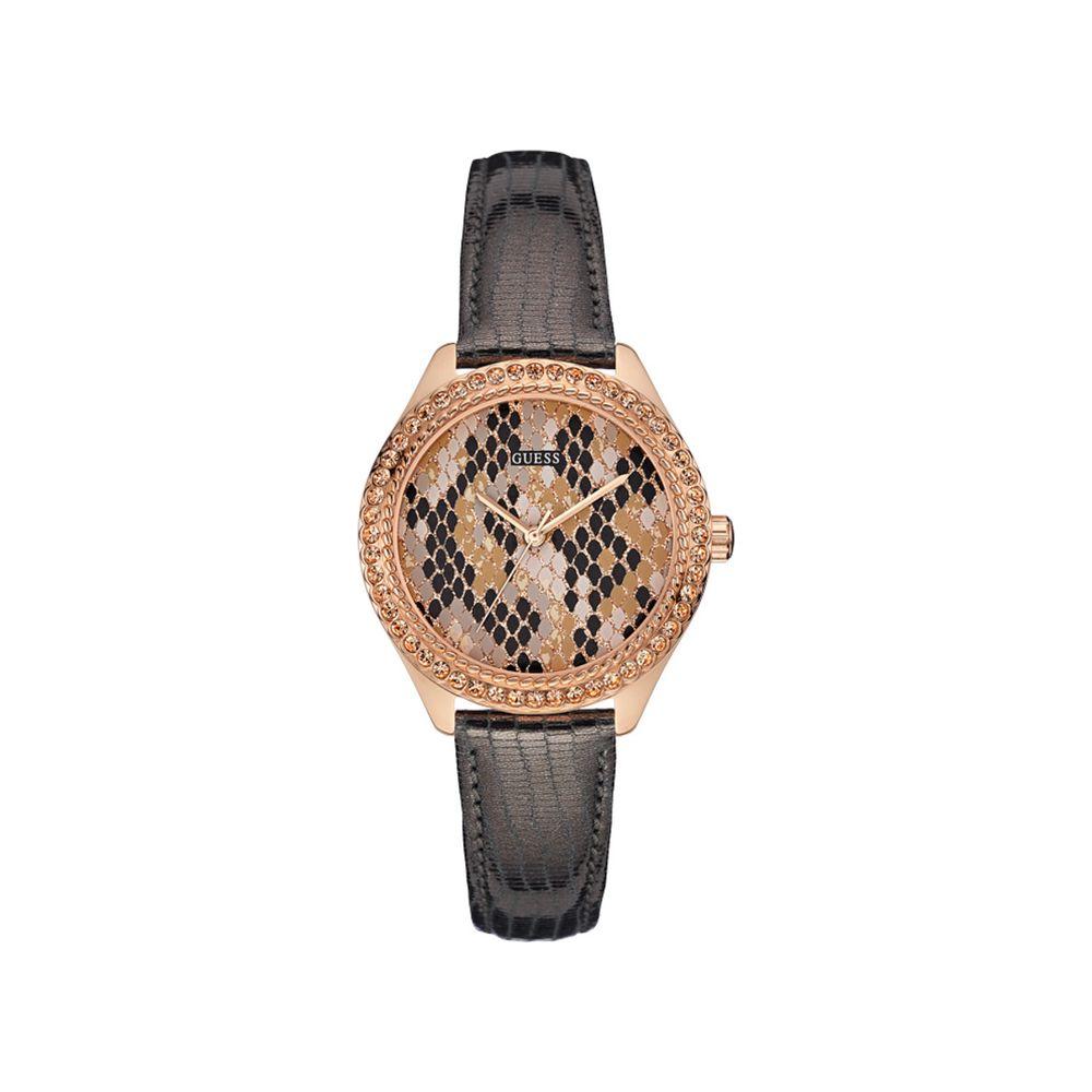Guess Gray Leather Watch Guess Dim Gray
