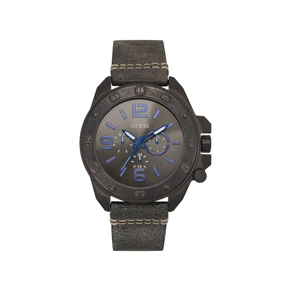 Guess Gray Leather Watch Guess Dark Slate Gray