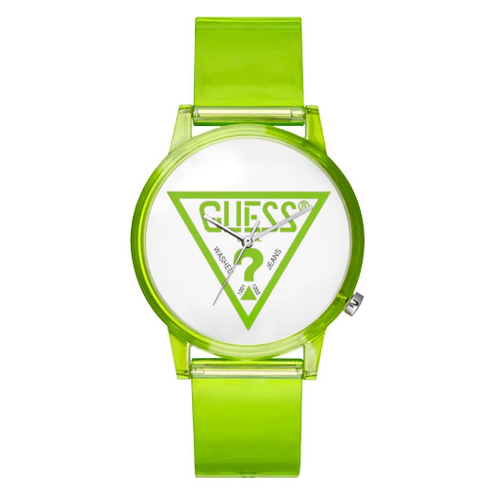 Guess Green Silicone Watch Guess White Smoke