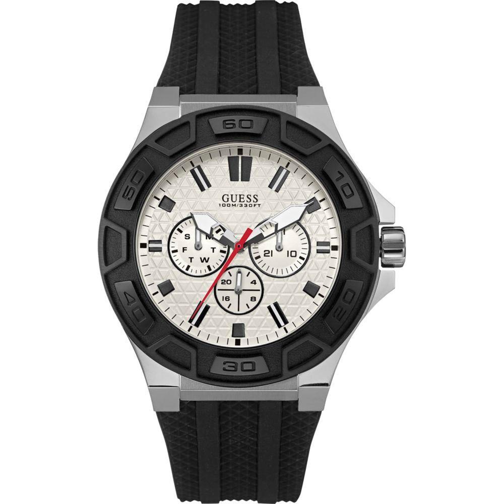 Guess Black Rubber Watch Guess Light Gray