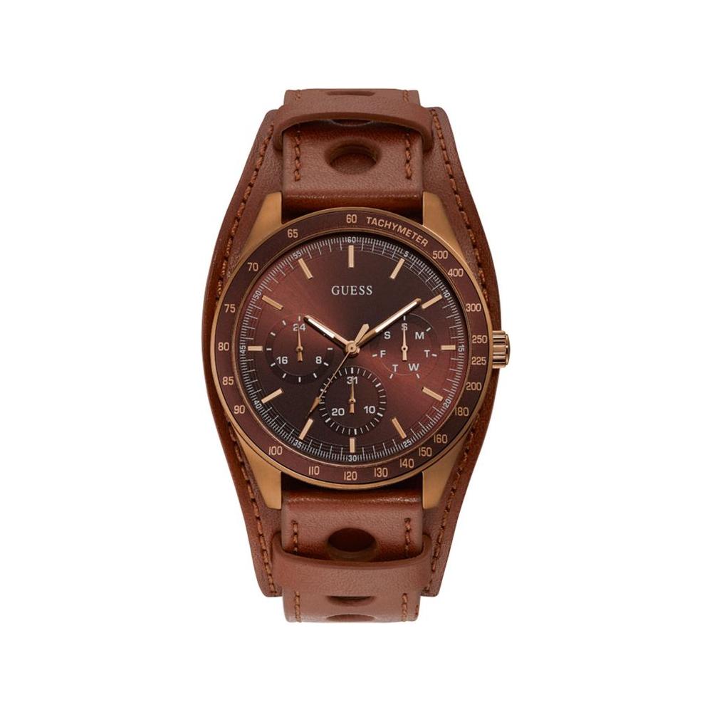 Guess Brown Leather Watch Guess Saddle Brown