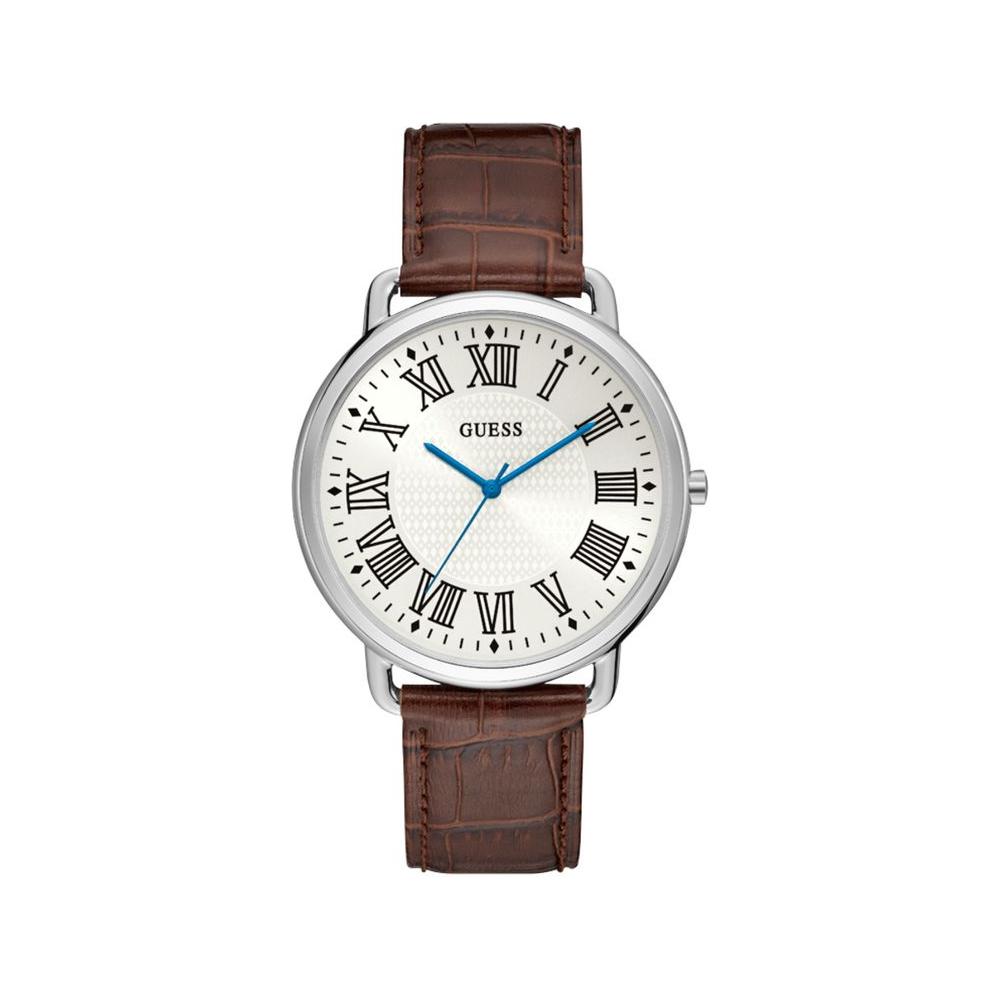 Guess Brown Leather Watch Guess Light Gray