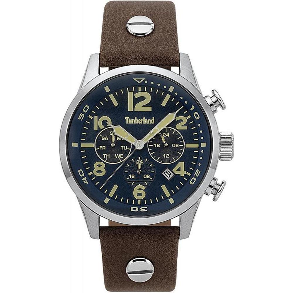 Timberland Brown Leather Watch Timberland Gray