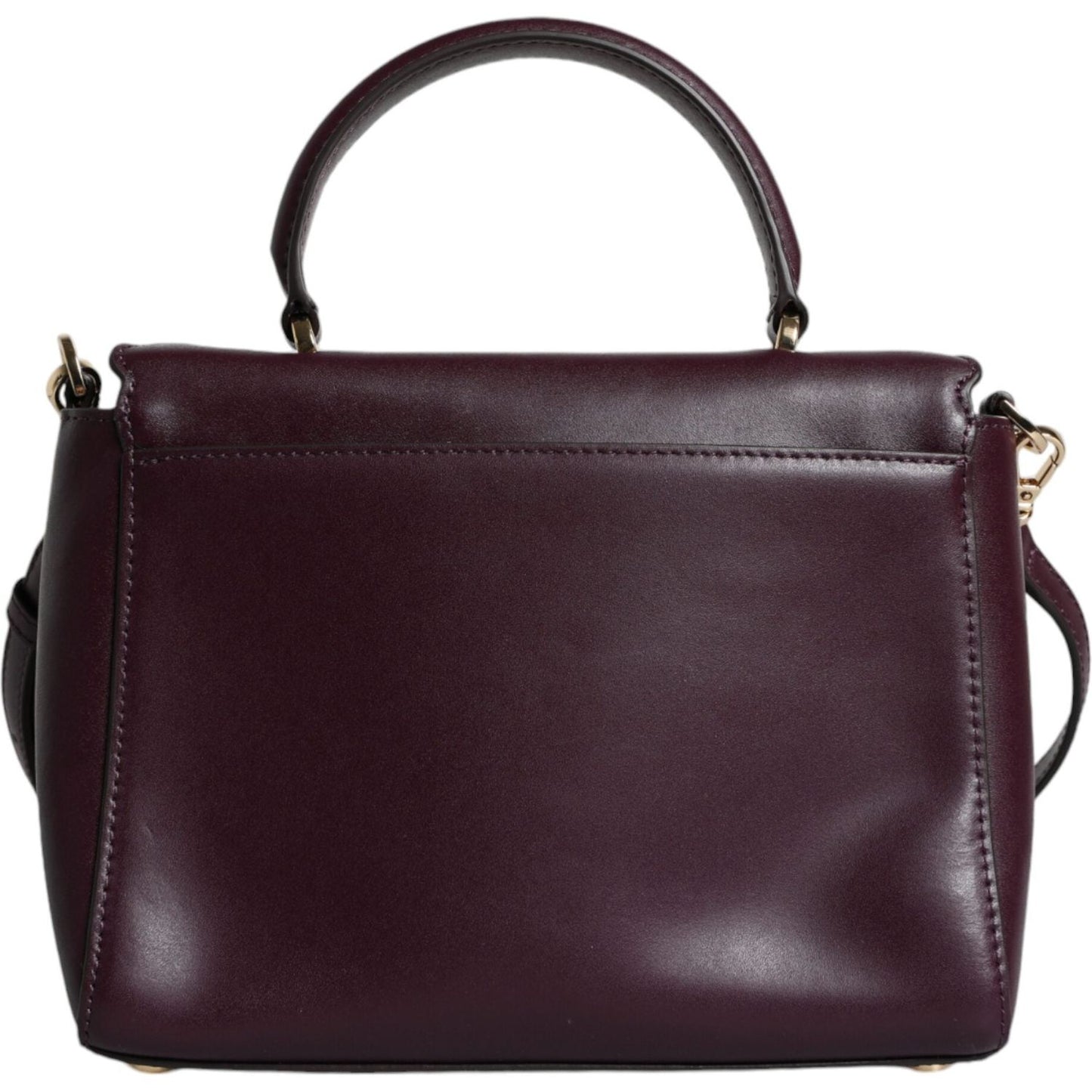 Michael Kors Purple Leather Logo Plaque Crossbody MINDY Satchel Bag Michael Kors Dark Slate Gray
