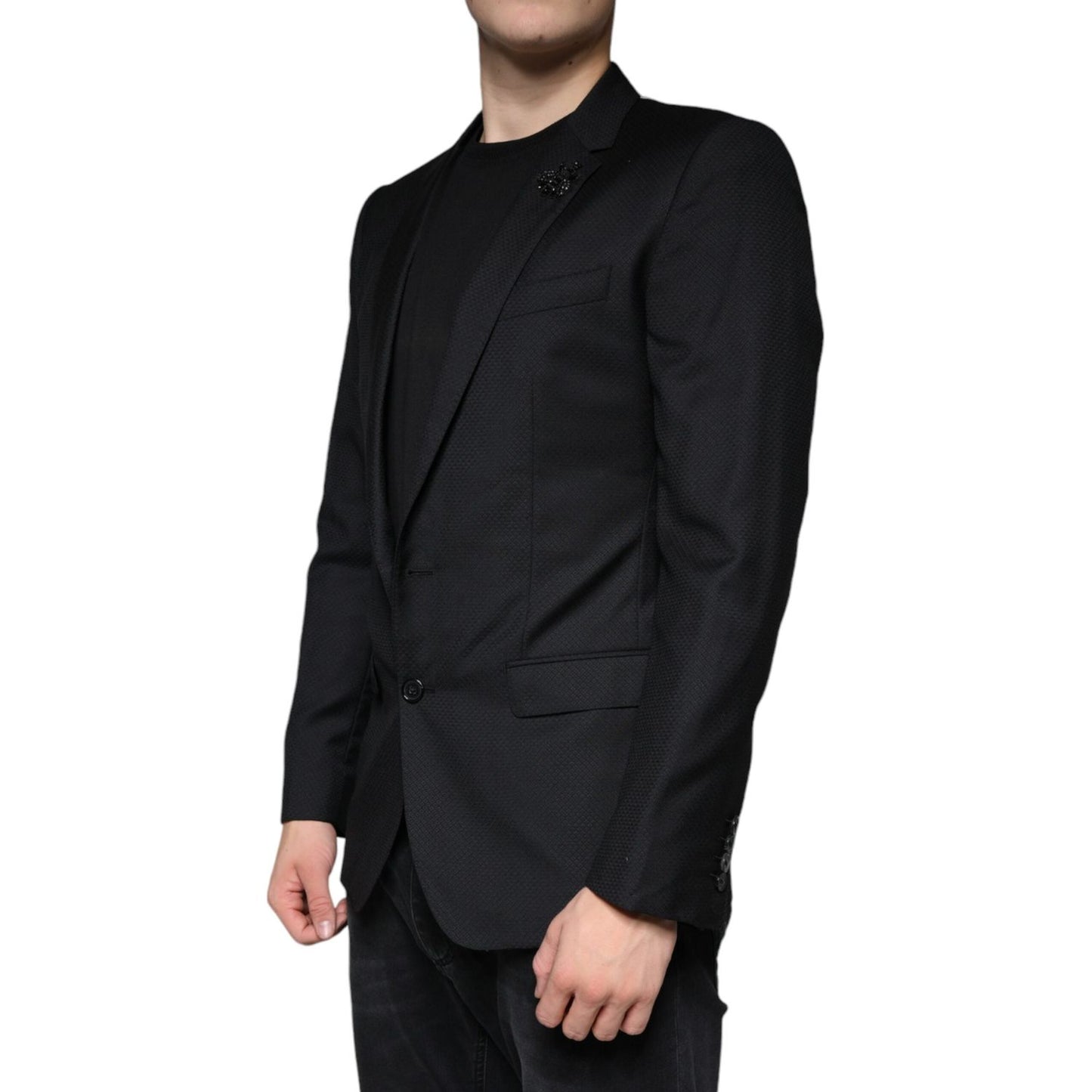 Dolce & Gabbana Black MARTINI Bee Single Breasted Blazer Dolce & Gabbana Black