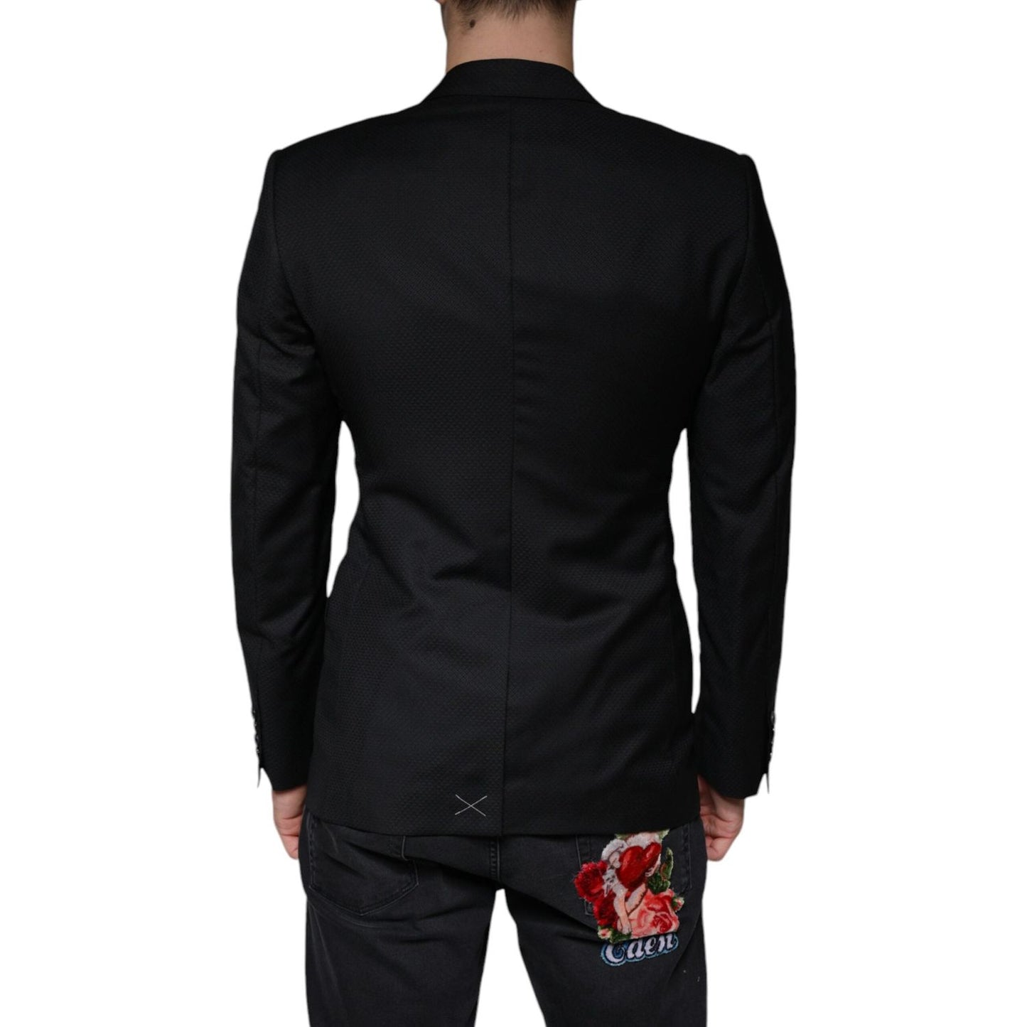 Dolce & Gabbana Black MARTINI Bee Single Breasted Blazer Dolce & Gabbana Black