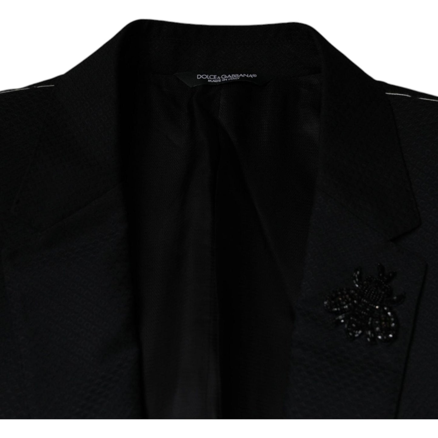 Dolce & Gabbana Black MARTINI Bee Single Breasted Blazer Dolce & Gabbana Black