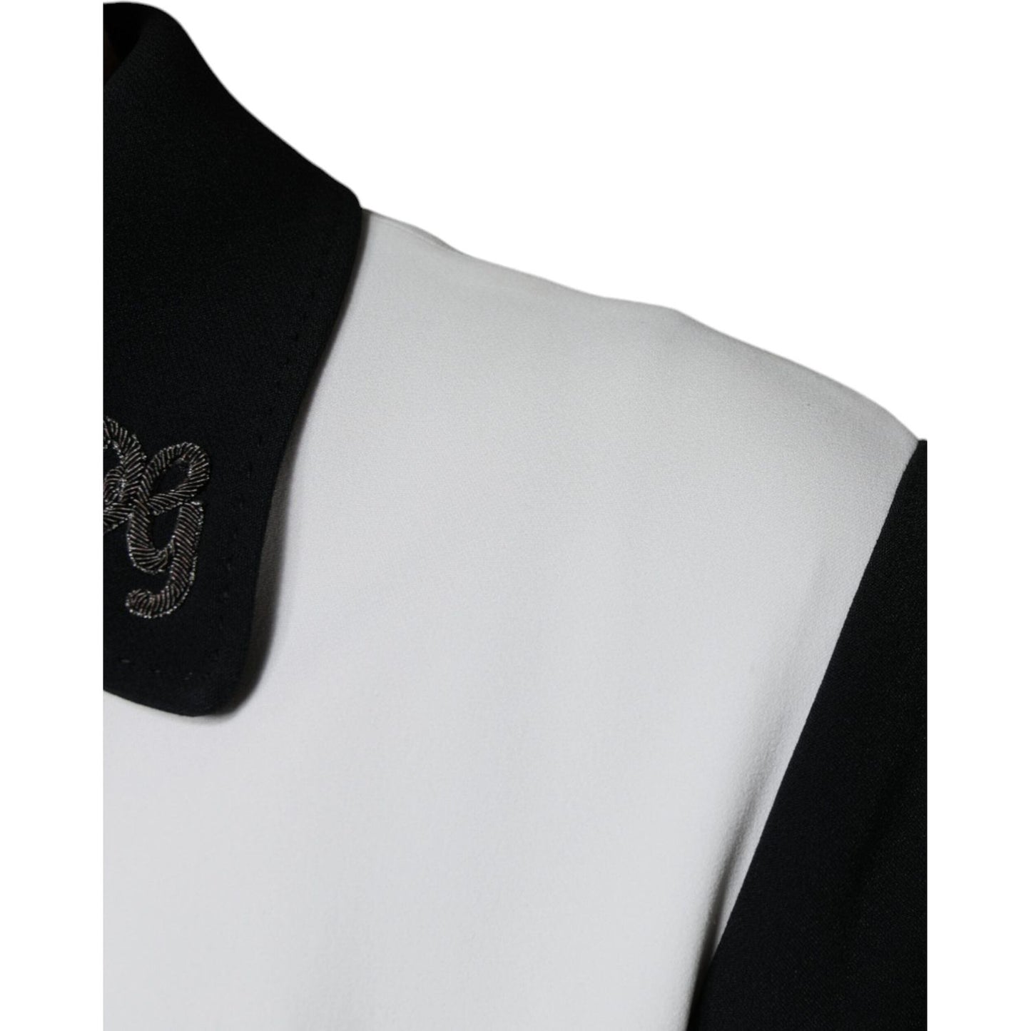 Dolce & Gabbana Black White DG Crown Full Zip Blouson Jacket Dolce & Gabbana Black